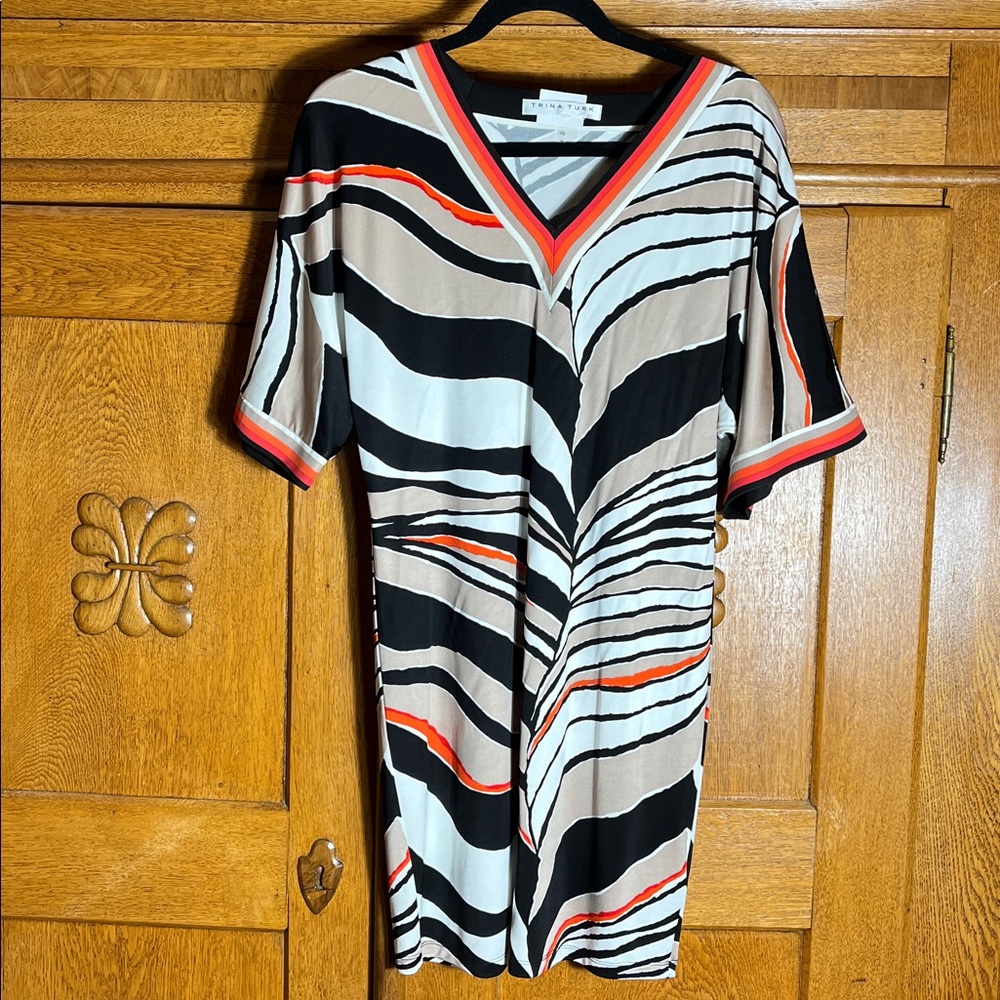 Trina Turk LaLa Zebra Lunar Dress — XS - Picture 2 of 9